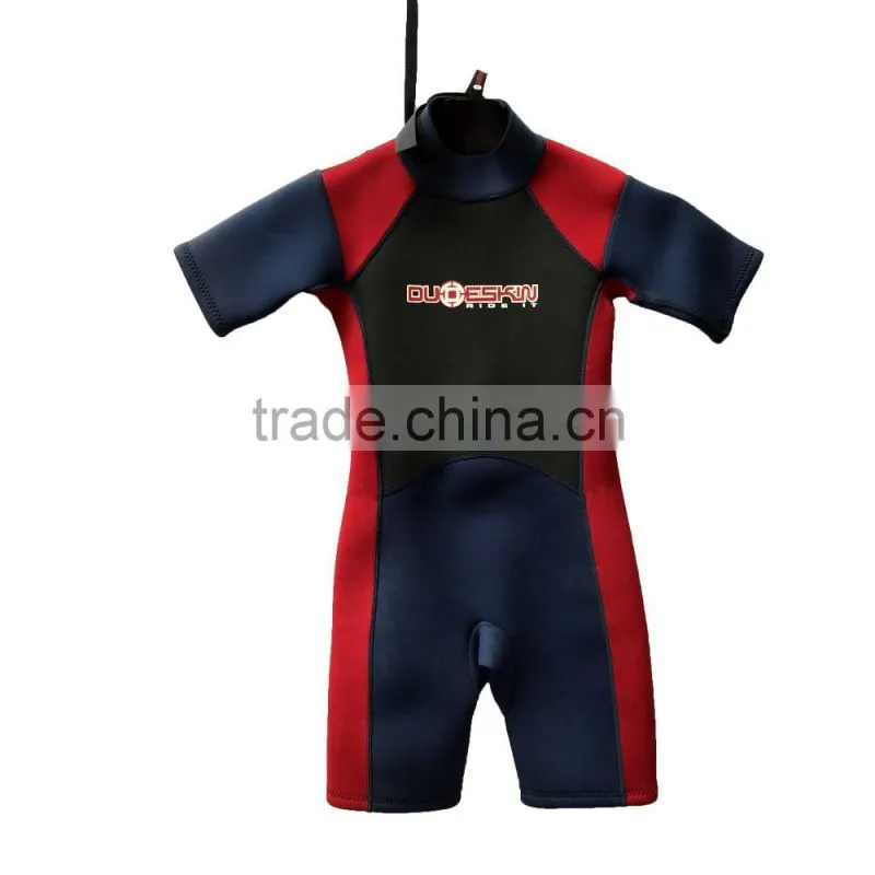 Shorty neoprene smooth skin wetsuit for kids
