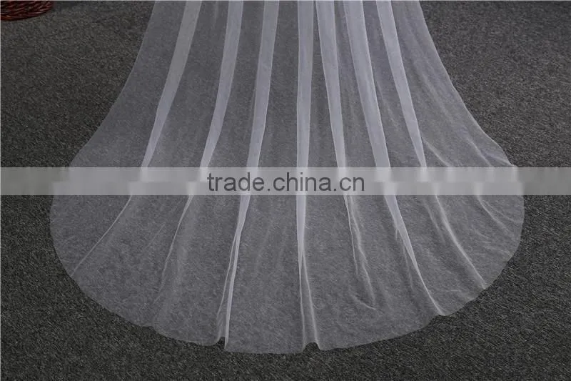 2017 wholesale new grance long bridal wedding veil long Tulle wedding veils HL18