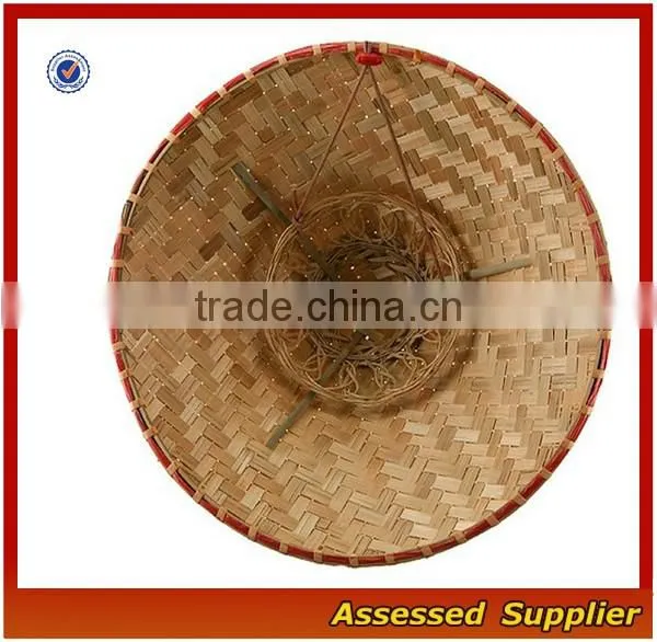 ZT45 Wholesale India coolie straw hat cheap 100% bamboo unisex sun straw hat for sale