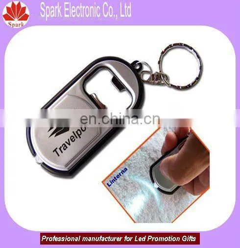 led can shape keychain plastic promotional items