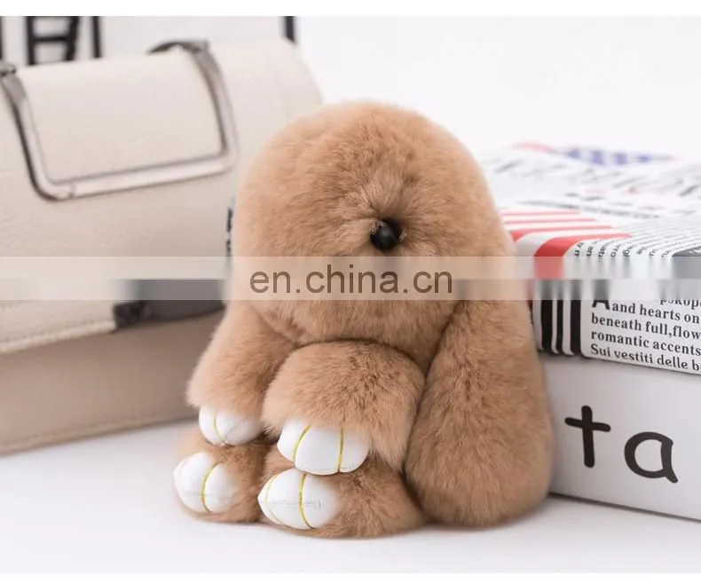 2016 Fashion Rabbit Fur Bag Charm / Pretty Rabbit Keychain