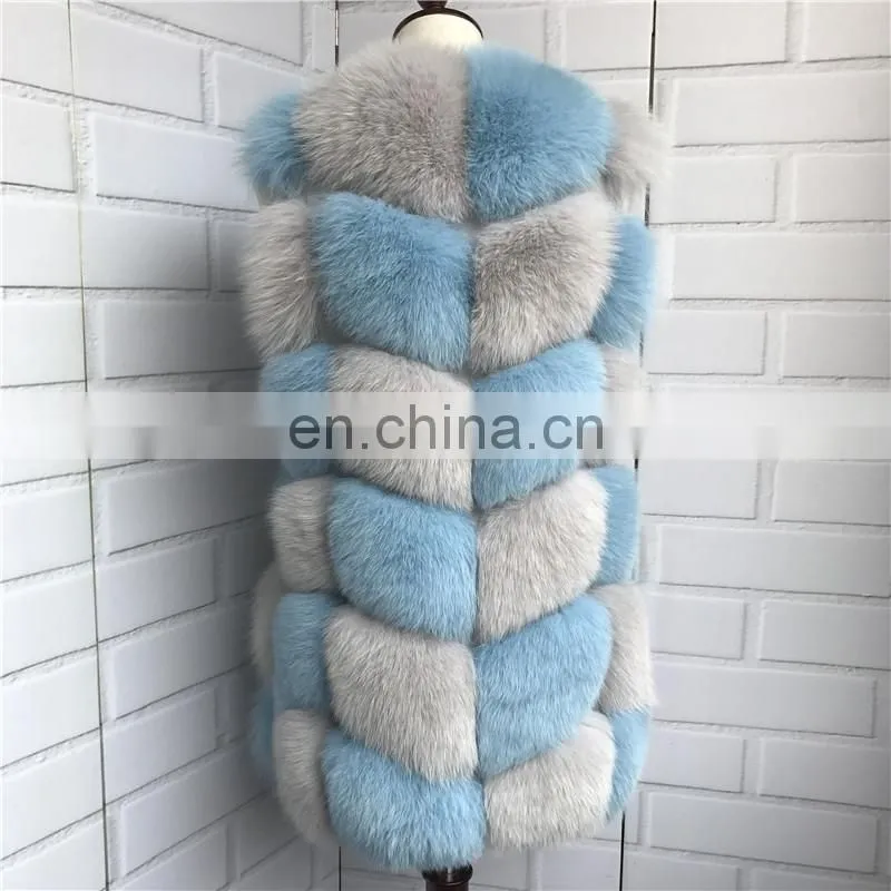 New Arrival 2015 Winter Warm Vest Fashion Women Fox Fur Vest Real Fur Coat