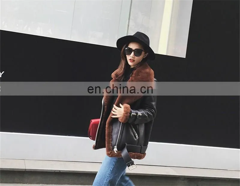 2016 Fashion Furable Coat Genuine Sheep Fur Double Face Fur Jackets