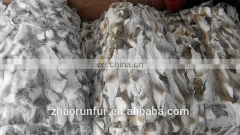 100% Real natural rabbit fur plate