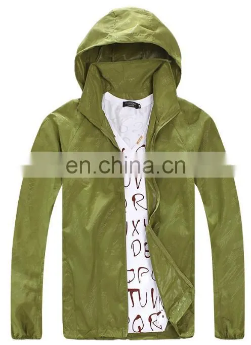 Wholesale outdoor unisex anti-UV adult cloth with hat sportsware