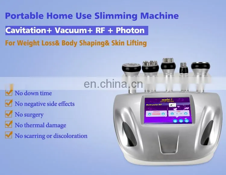 Wholesale Portable 5 in 1 40khz vacuum cavitation and rf lifting slimming machine