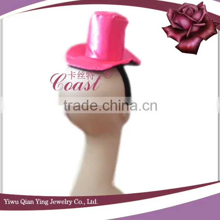 cheap pink headband mini top hat for girls sale