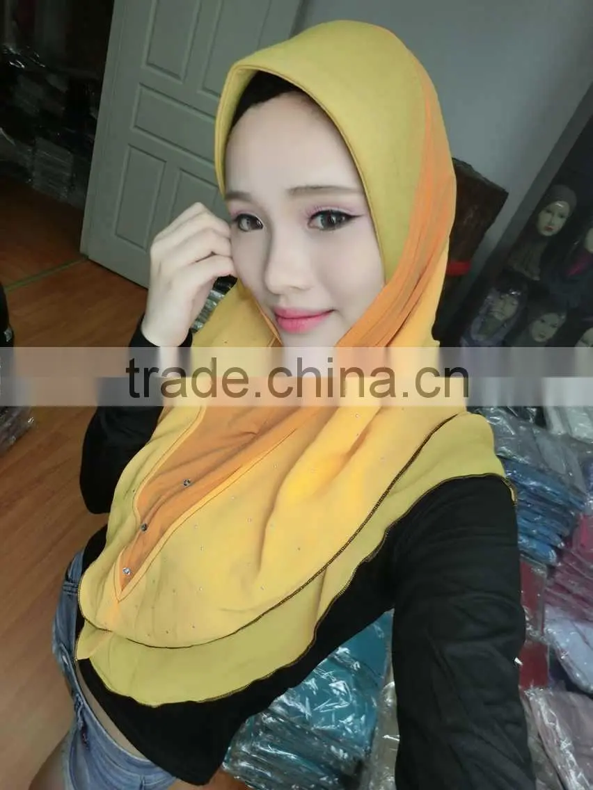 A411 New design two layer chiffon MUSLIM HIJAB