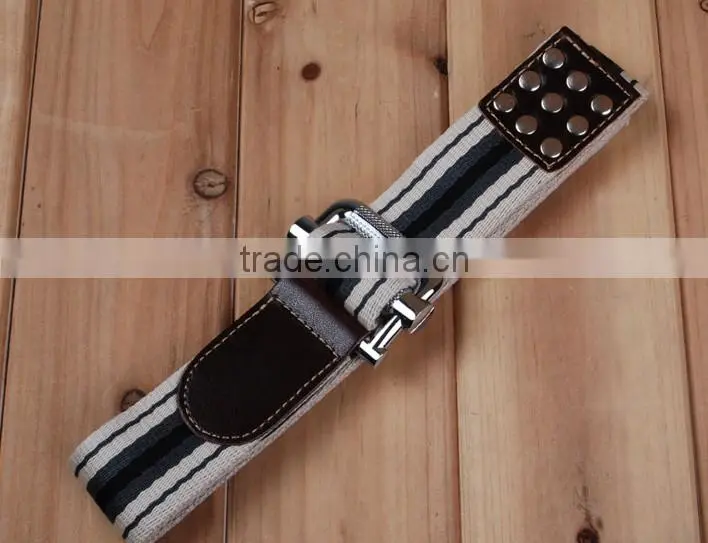 man and boys Fashion Woven Jeans belt with studded