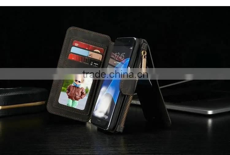 2016 Factory Wholesale Phone Case For Samsung S7/S7 edge Case Leather Wallet