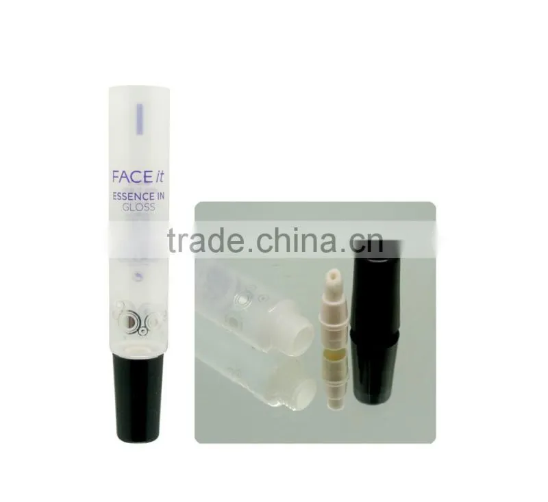 19mm 2016 hot selling New design empty lipstick soft tube lip gloss 20ml plastic tube