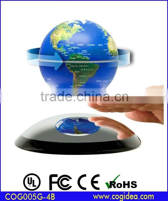 novelty products magnetic floating 4" 6" globe for gifts suspending globe