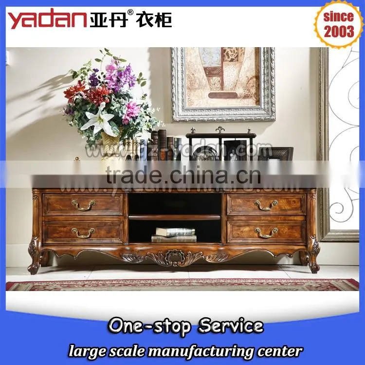 Living room cabinet hand painted antique furniture tv table, tv desk stand designs 2016