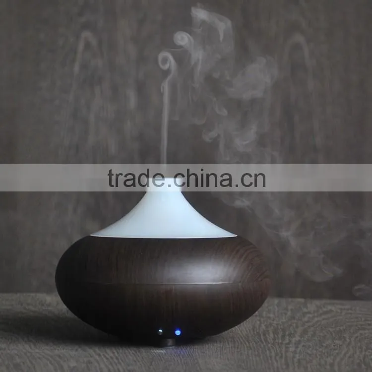 Ultrasonic Aroma Essential Oil Diffuser dark wood grain