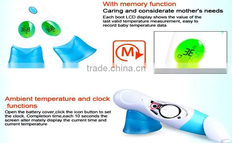 Non Mercury Wireless Intelligent Featured Multi Thermometer Braun Ear Forehead Object Food Temperature Indicator Digital Scanner