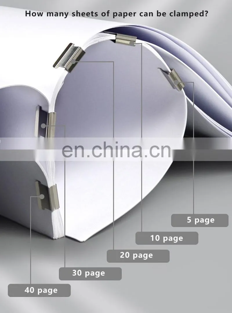Deli Push Clamp Binder Stationery Clips Stapler Multifunction Paper Storage Artifact School Office Supplies Metal Clip Holder