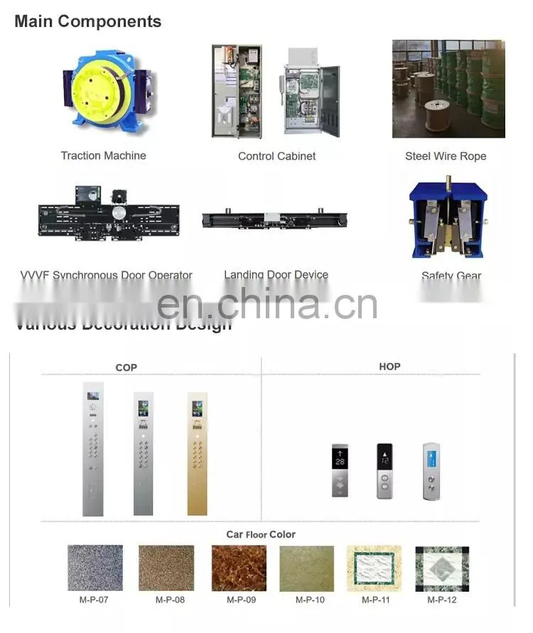 Elevator Safety Lift Panoramic Glass Large Capacity Titanium Stainless Steel Passenger Elevator Best Choice Residential Home