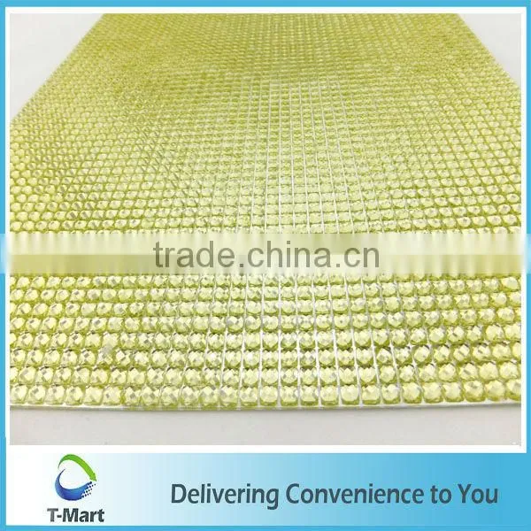 Stick On bling bling crystal mesh fabric rhinestone