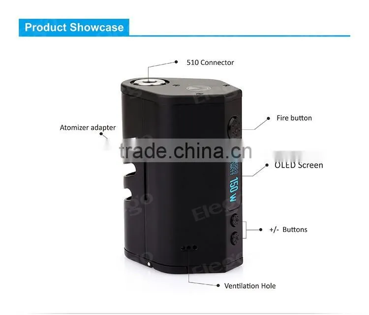 Alibaba New Arrival!! Movkin Disguiser Box Mod 150 Watts Disguiser 150w Li-ion 18650 Battery 150W Temp Control Disguiser Mod