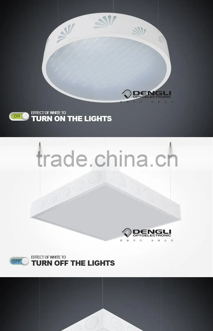 500*500 36W suspended surface mounted led ceiling light for reading
