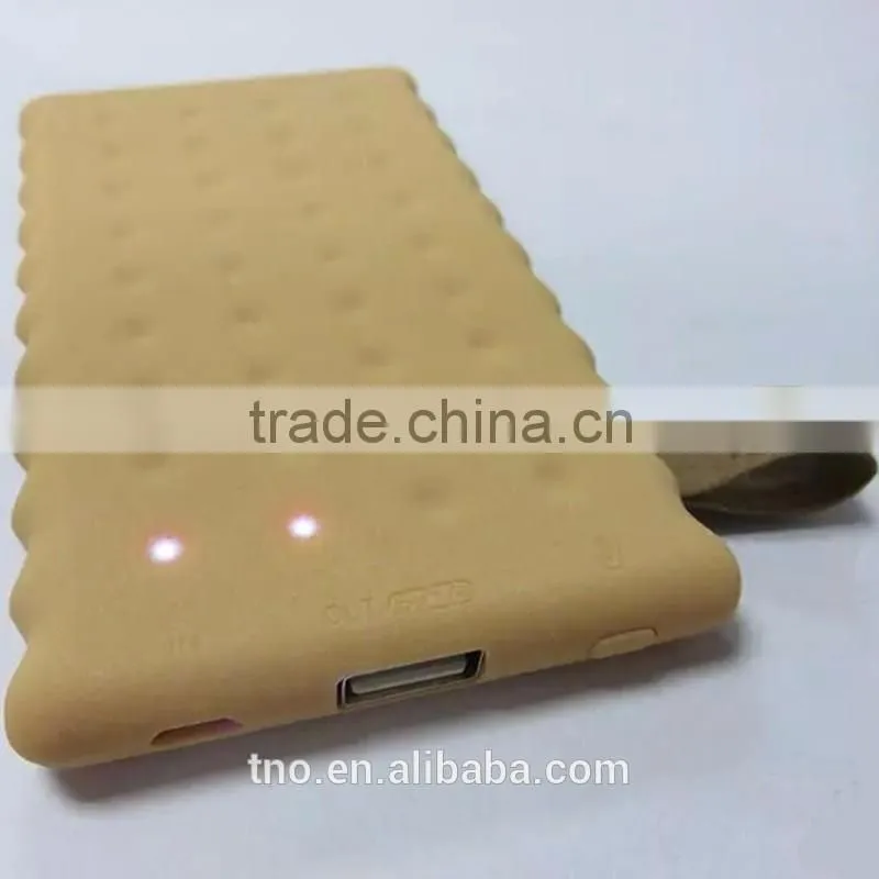 Portable cookies power bank 4000mAh travel charger for iPhone