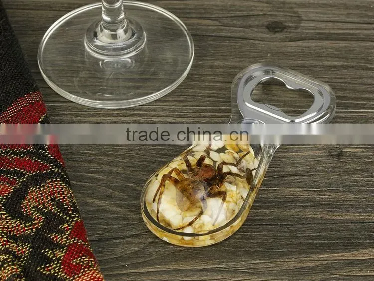 resin promotional beer bottle opener with PVC seahorse