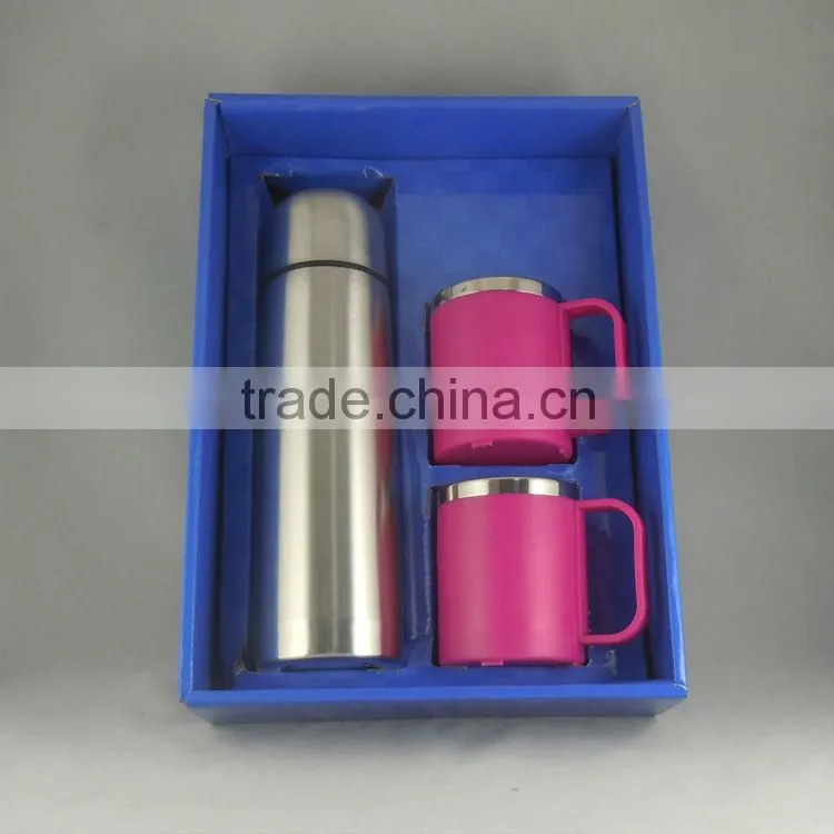 stainless steel vacuum flask and coffee mug travel sets