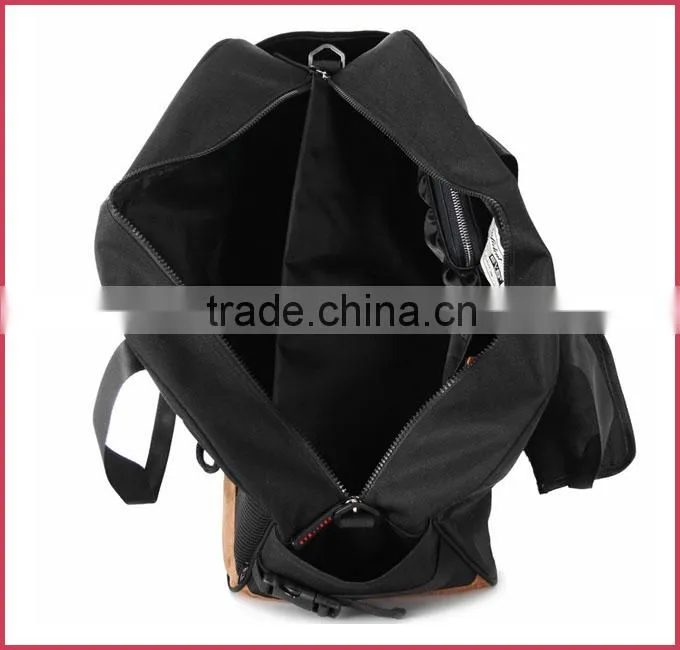 brand duffle bag travel duffel teeange cotton fabric with nubuck leather