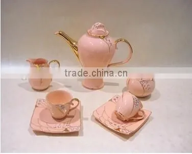 English Lattice Ceramic Teaware Tea Set Made In China