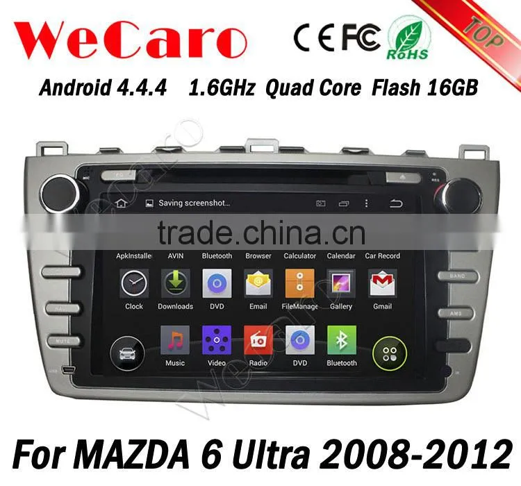 Wecaro WC-MZ8001 android 4.4.4 car dvd player for Mazda 6 Ultra 2008 2009 2010 2011 2012 3G wifi playstore