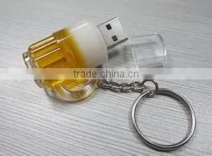 Acrylic usb pendriver beer cup usb flash drive 4gb
