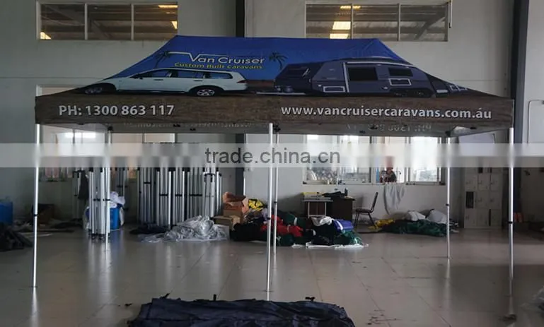 folding gazebo 10x10 ft digital printing 300g polyester with pvc coating