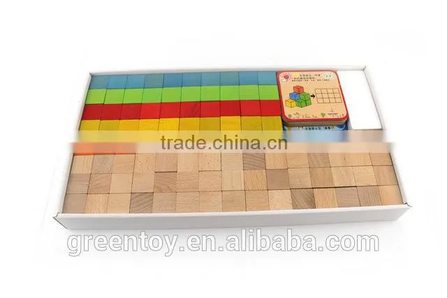 Wooden educational toy blocks wooden cubes