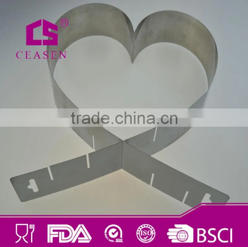 stainless steel heart shape mold extensible cake mold