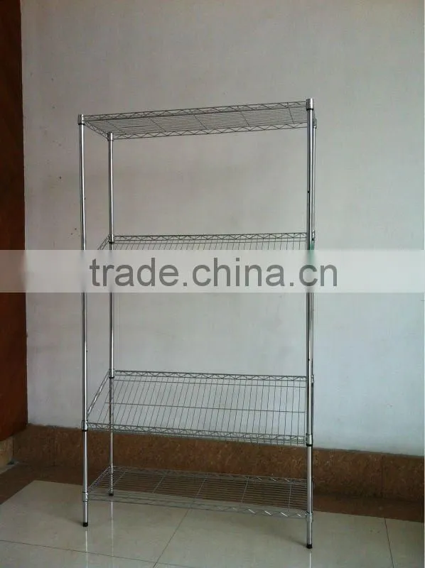 chrome or powder coated slanted wire rack