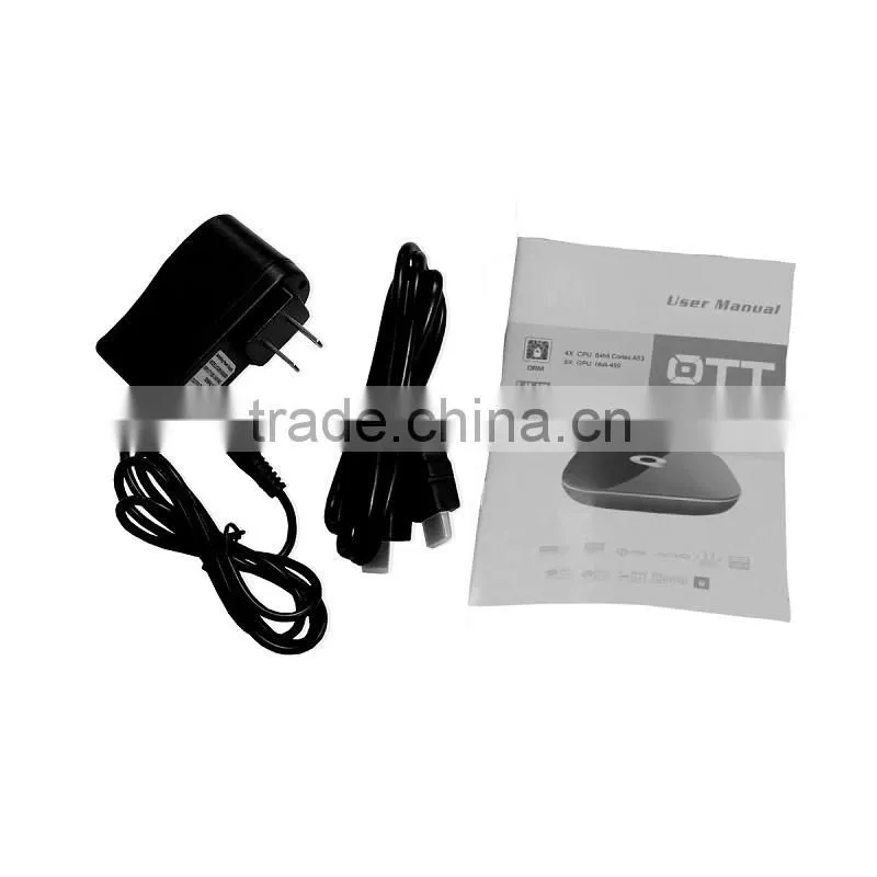 Vensmile Q box android tv box,Kodi Pre installed Amlogic S905 2G+16G Quad Core Android 5.1 LED display Smart tv box