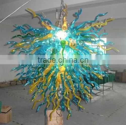 Large Murano Blown Glass Pendant Light, Chihuly Glass Chandelier