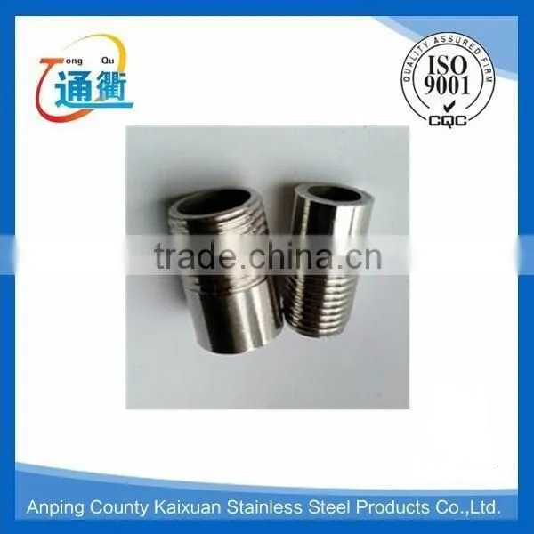 made in china stainless steel 304 threaded barrel nipple