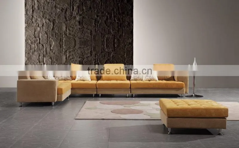 Home use living room sofa set with different color cushions KW622