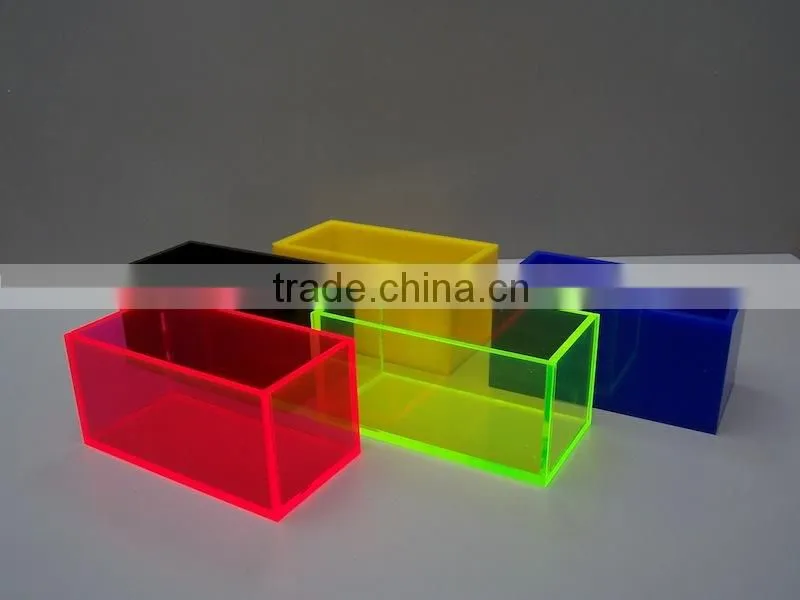 2016 top grade custom nice clear acrylic box with lid