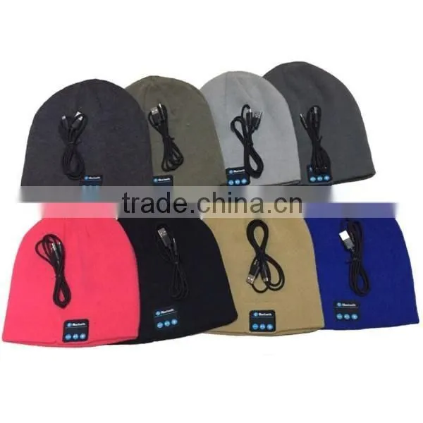 Soft Warm Beanie Hat Wireless Bluetooth Smart Cap BT Headset Headphone Speaker Mic Bluetooth Hat