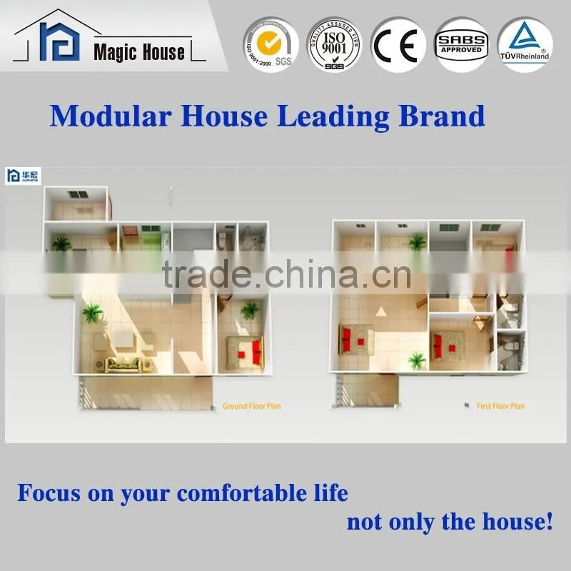 Modern Design Comfortable Ready made three bedroom prefab house for living