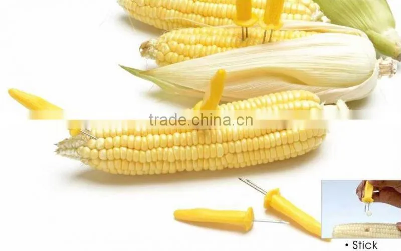 S/S+ABS 8*1 Useful small kitchen gadgets fruit fork/corncob skrewers/fruit fork