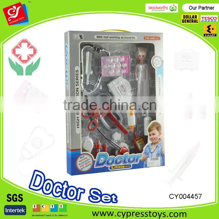 Realistic kids doctor play set,cartoon pretend doctor toy set
