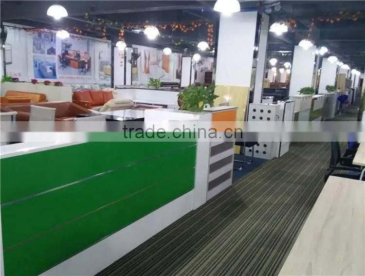 High quality supermarket cashier counter table with LED light inside