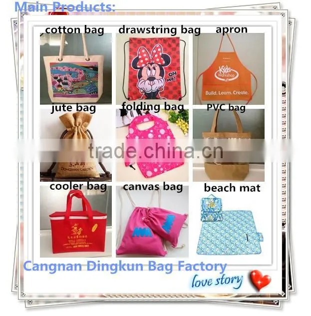 2016 factory directly hot sale clear vinyl drawstring bag