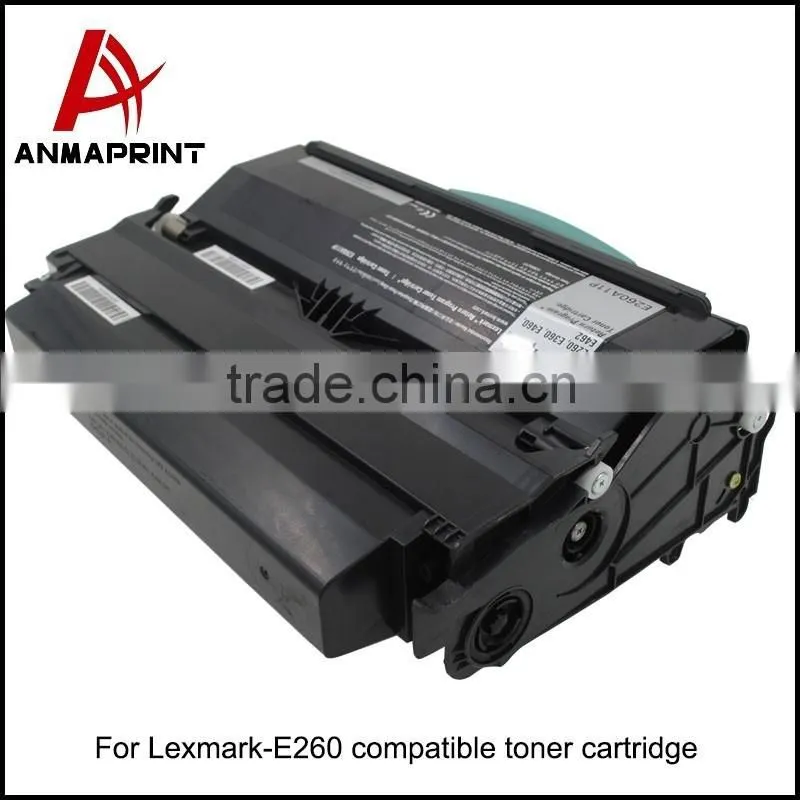 Anmaprint Cartridge E260 compatible toner cartridges for Lex mark E260 E360 E460 laser toner cartridges
