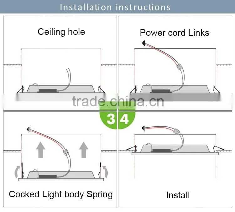 Ultra Thin Round / Square Shape Slim 3W 6W 9W 12W 18W 24W Ceiling LED Panel Down Light