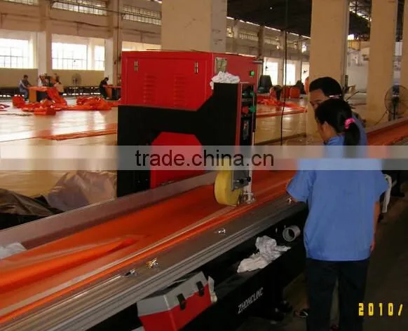 Oil Boom made of pvc coated fabric