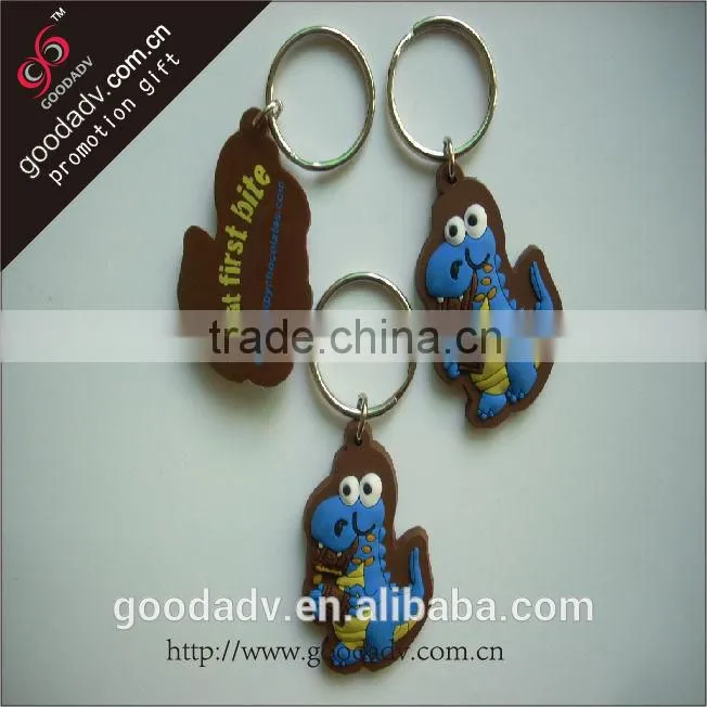 Made in China delicate souvenir popular soft pvc wholesale key ring chain